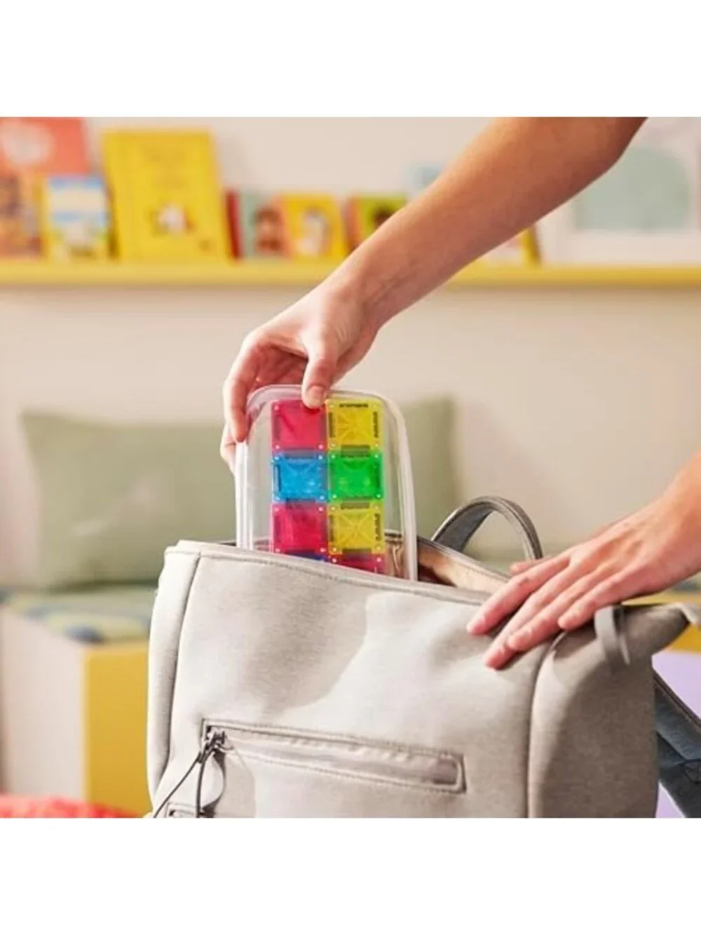 9-Piece Magnetic Building Set - MicroMAGS Cubes for Creative Construction Fun
